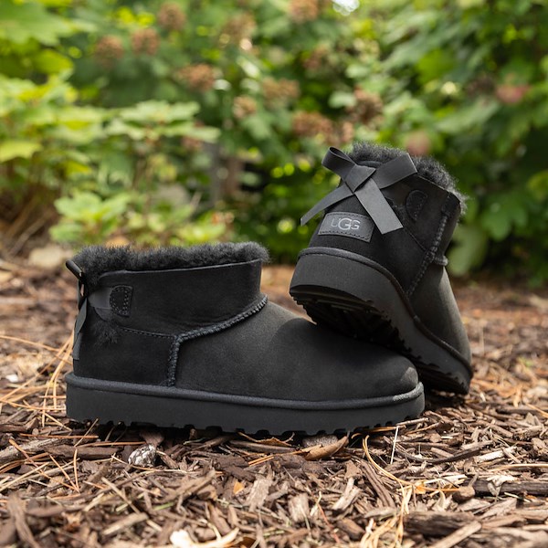 alternate view Womens UGG&reg; Ultra Mini Bailey Bow Boot - BlackHERO