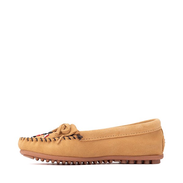 alternate view Womens Minnetonka Thunderbird "Animikii" Hardsole Moccasin - TaupeALT1