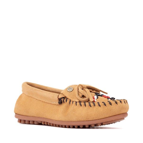 alternate view Womens Minnetonka Thunderbird "Animikii" Hardsole Moccasin - TaupeALT5