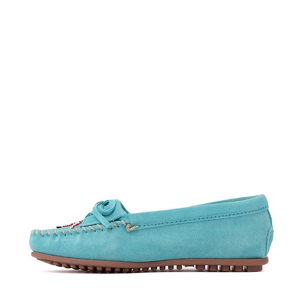 alternate view Womens Minnetonka Thunderbird "Animikii" Hardsole Moccasin - TurquoiseALT1