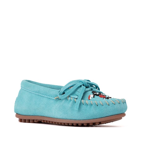 alternate view Womens Minnetonka Thunderbird "Animikii" Hardsole Moccasin - TurquoiseALT5
