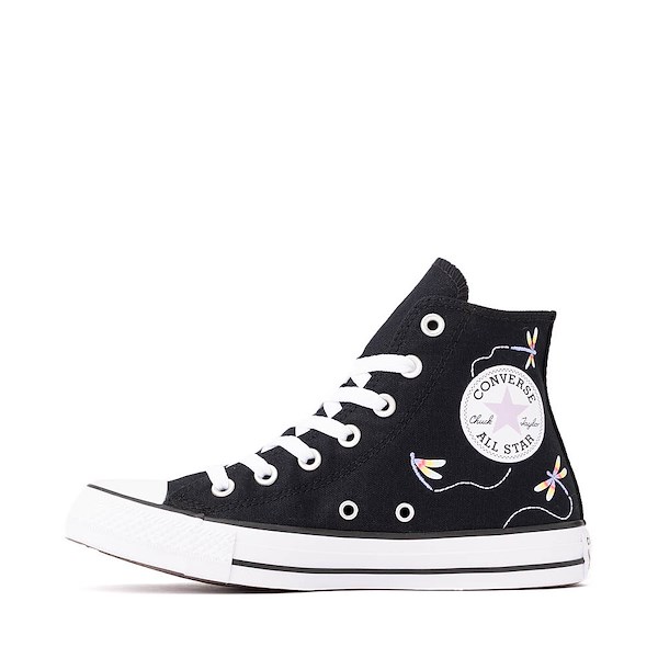 alternate view Converse Chuck Taylor All Star Dragonflies High-Top Sneaker - Black / Lavender Latte / WhiteALT1