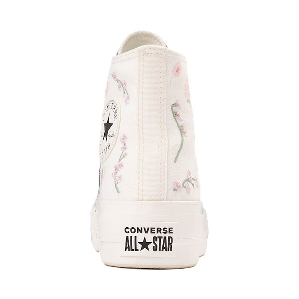 alternate view Womens Converse Chuck Taylor All Star Lift Boho Floral High-Top Sneaker - Vintage White / Summit PinkALT4