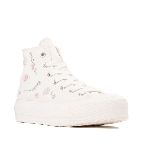 alternate view Womens Converse Chuck Taylor All Star Lift Boho Floral High-Top Sneaker - Vintage White / Summit PinkALT5