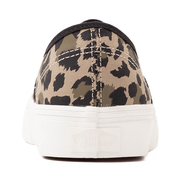 alternate view Vans Authentic Skate Shoe - Leopard Black / Incense TanALT4