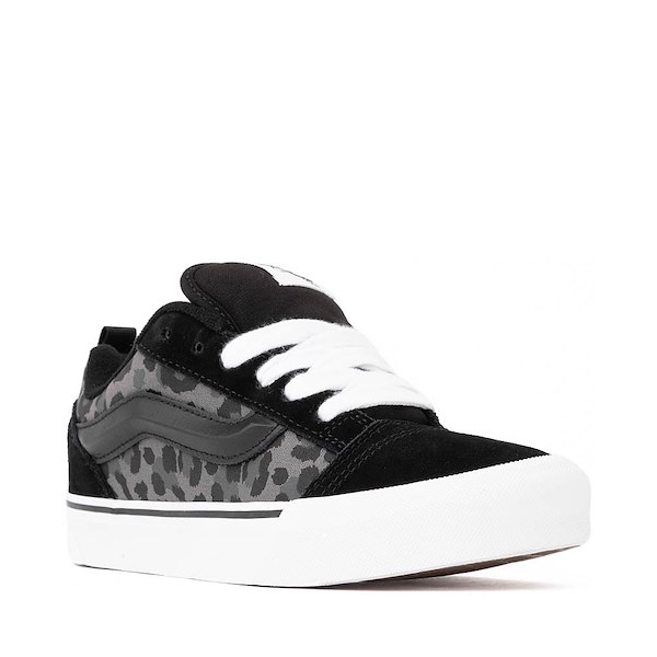 alternate view Vans Knu Skool Skate Shoe - Black / Black LeopardALT5