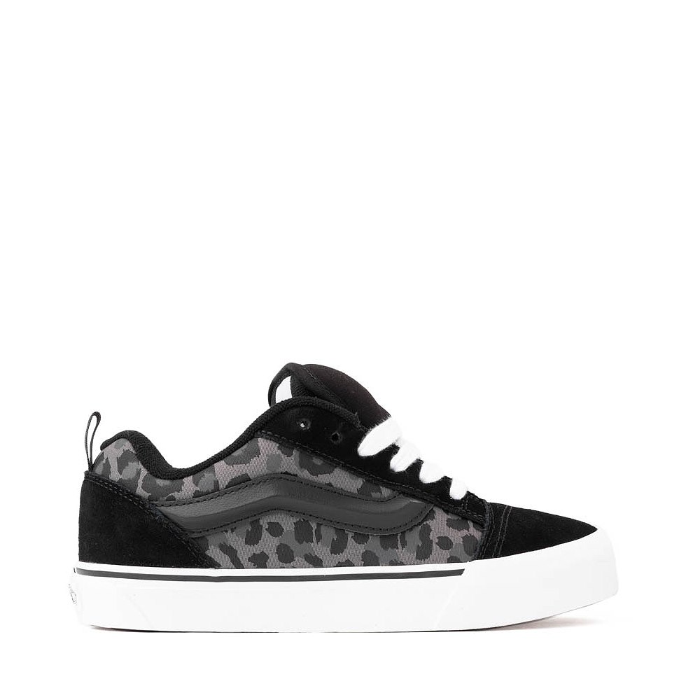 Vans Knu Skool Skate Shoe - Black / Black Leopard