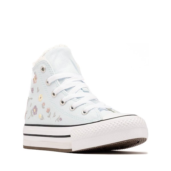 alternate view Converse Chuck Taylor All Star Lift Flower High-Top Sneaker - Little Kid - Cold TouchALT5
