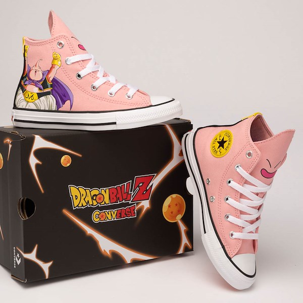 alternate view Converse x Dragon Ball Z Chuck Taylor All Star High-Top Majin Buu Sneaker - Little Kid - Quartz PinkALT1D