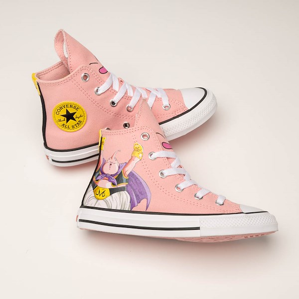 alternate view Converse x Dragon Ball Z Chuck Taylor All Star High-Top Majin Buu Sneaker - Little Kid - Quartz PinkHERO