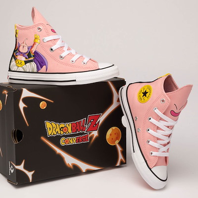 Main view of Converse x Dragon Ball Z Chuck Taylor All Star High-Top Majin Buu Sneaker - Little Kid - Quartz Pink