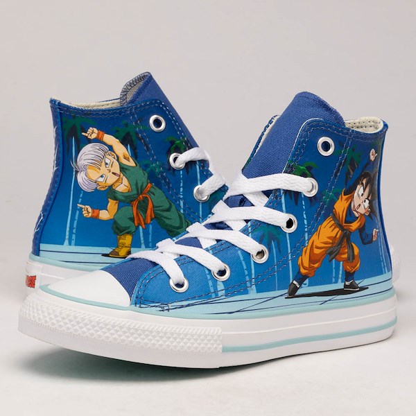 alternate view Converse x Dragon Ball Z Chuck Taylor All Star High-Top Fusion Sneaker - Little Kid - Leisure Time / Lapis BlueHERO