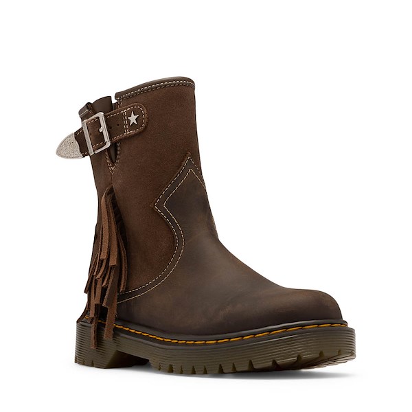 alternate view Dr. Martens Genaya Desert Rodeo Boot - Big Kid - Dark BrownALT5