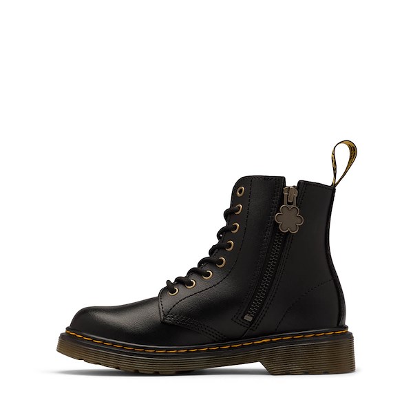 alternate view Dr. Martens 1460 Autumn Floral Embroidery Boot - Little Kid / Big Kid - BlackALT1