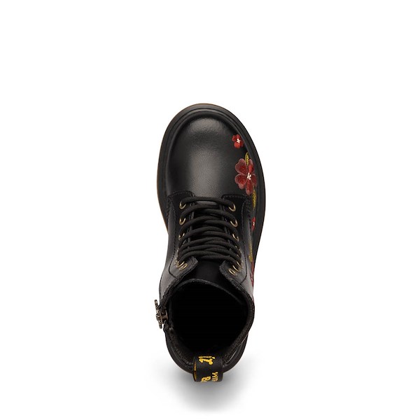 alternate view Dr. Martens 1460 Autumn Floral Embroidery Boot - Little Kid / Big Kid - BlackALT2