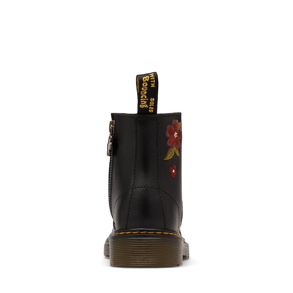 alternate view Dr. Martens 1460 Autumn Floral Embroidery Boot - Little Kid / Big Kid - BlackALT4