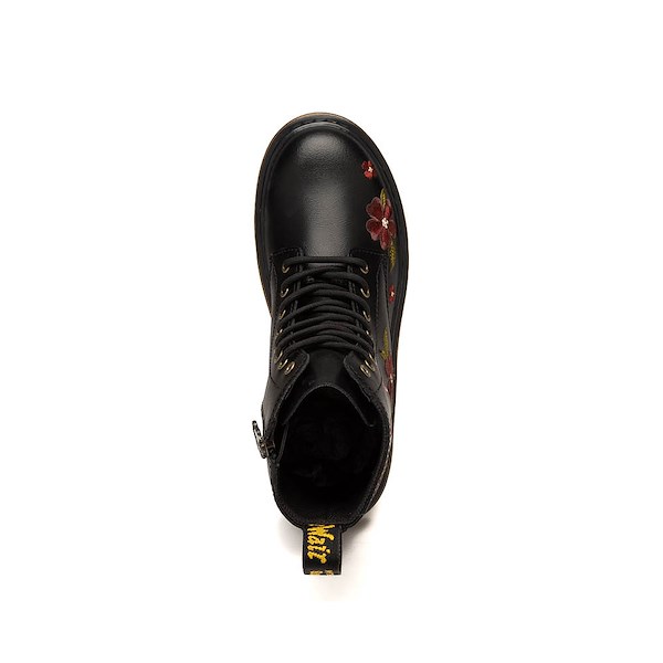 alternate view Dr. Martens 1460 Autumn Floral Embroidery Boot - Big Kid - BlackALT2