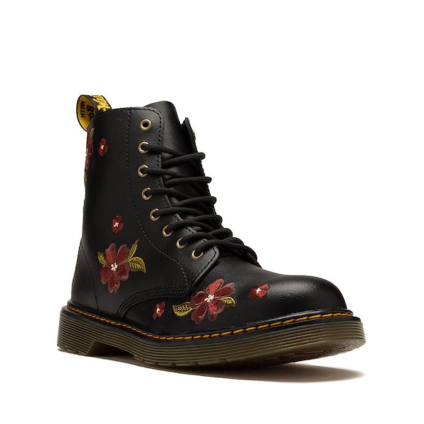alternate view Dr. Martens 1460 Autumn Floral Embroidery Boot - Big Kid - BlackALT5