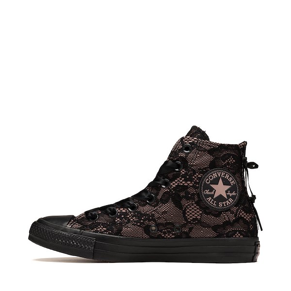 alternate view Converse Chuck Taylor All Star High-Top Lace Overlay Sneaker - Black / Petal Pit / BlackALT1