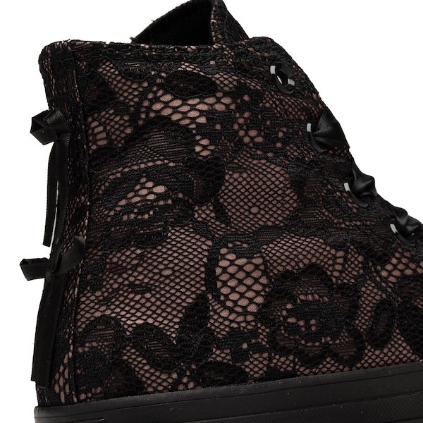 alternate view Converse Chuck Taylor All Star High-Top Lace Overlay Sneaker - Black / Petal Pit / BlackALT5B