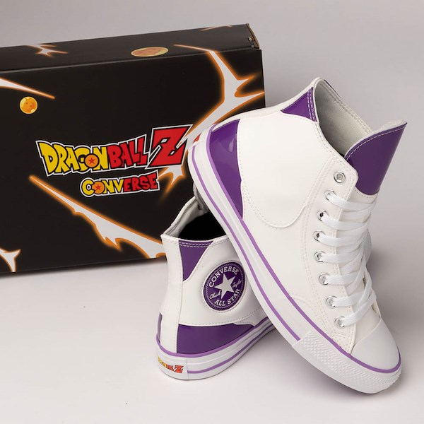 alternate view Converse x Dragon Ball Z Chuck Taylor All Star High-Top Frieza Sneaker - Lucent White / Tillandsia PurpleALT1D