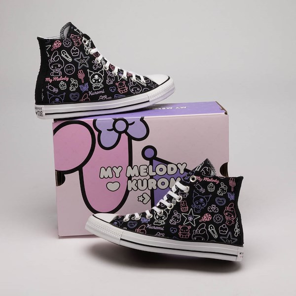 alternate view Converse x Hello Kitty&reg; & Friends Chuck 70 High-Top My Melody & Kuromi Sneaker - Black / MulticolorALT1D