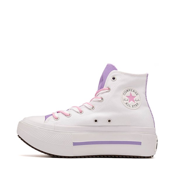 alternate view Converse x Hello Kitty&reg; & Friends Chuck Taylor All Star Lift Double Stack High-Top My Melody & Kuromi Sneaker - GrayALT1