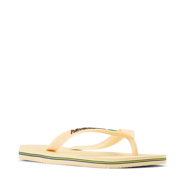 alternate view Womens Havaianas Brazil Logo Flip-Flop - ButtercreamALT5