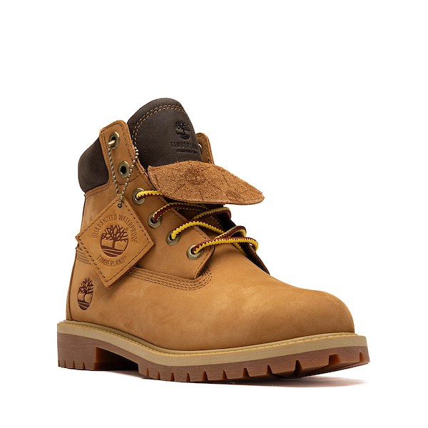 alternate view Timberland 6-Inch Premium Double Tongue Waterproof Boot - Big Kid - WheatALT5