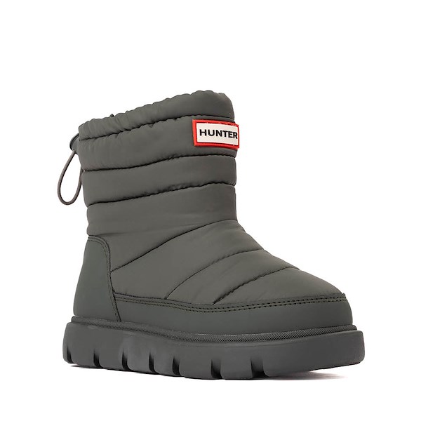 alternate view Hunter Cuddle Lug Sole Insulated Waterproof Snow Bootie - Little Kid / Big Kid - Dark GreenALT5