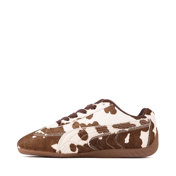 alternate view Womens PUMA Speedcat Cow Print - Chocolate Brown / Warm WhiteALT1