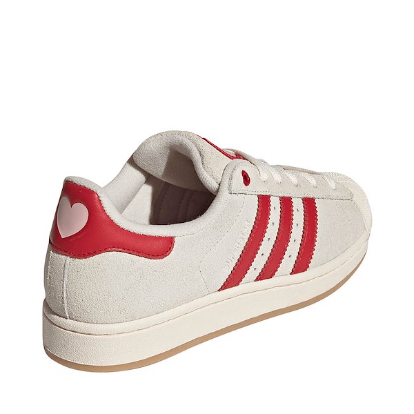 alternate view Womens adidas Superstar II Athletic Shoe - Cream White / Better Scarlet / Sandy PinkALT4