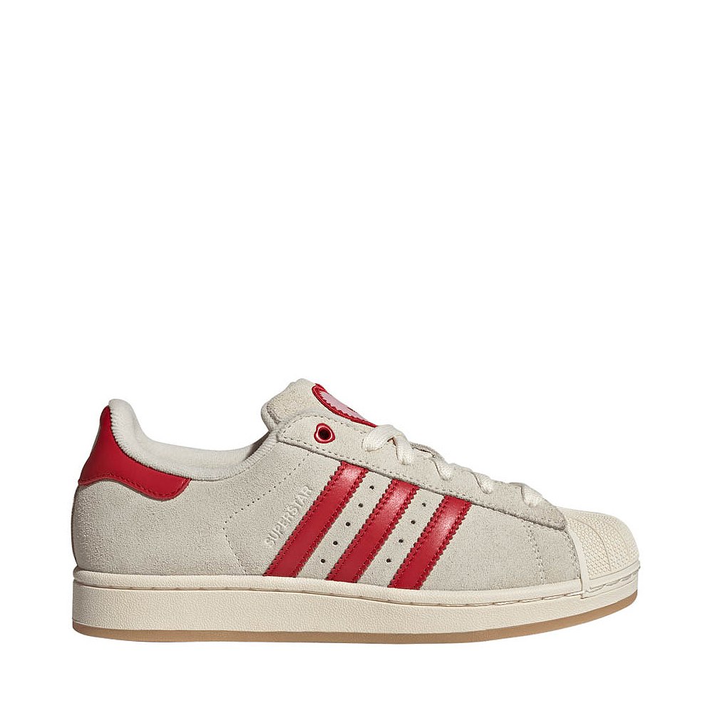 Womens adidas Superstar II Athletic Shoe - Cream White / Better Scarlet / Sandy Pink
