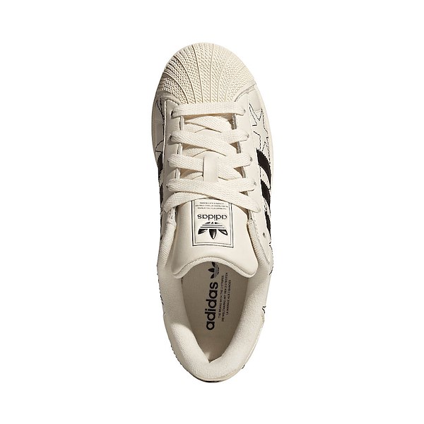alternate view Womens adidas Superstar II Athletic Shoe - Cream White / Core Black / Cream WhiteALT2