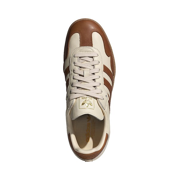 alternate view Womens adidas Samba OG Athletic Shoe - Wonder White / Dusky Bronze / Gold MetallicALT2
