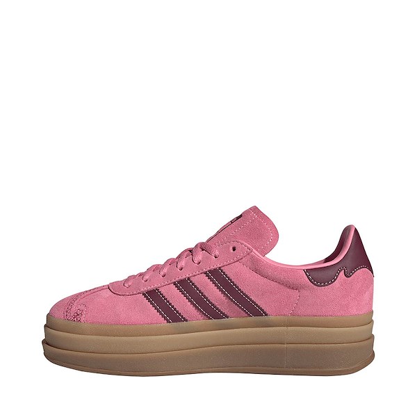 alternate view Womens adidas Gazelle Bold Athletic Shoe - Shadow Red / Pink Spark / Shadow RedALT1