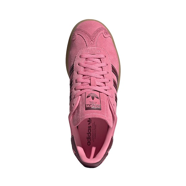 alternate view Womens adidas Gazelle Bold Athletic Shoe - Shadow Red / Pink Spark / Shadow RedALT2