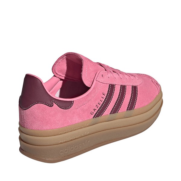 alternate view Womens adidas Gazelle Bold Athletic Shoe - Shadow Red / Pink Spark / Shadow RedALT4