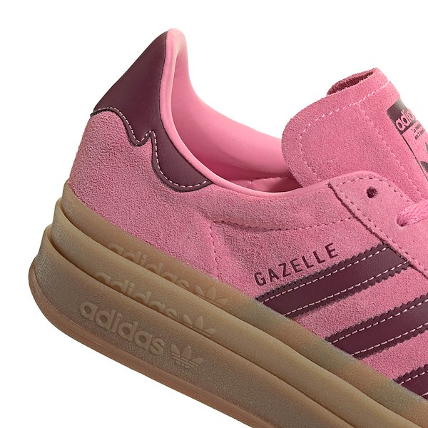 alternate view Womens adidas Gazelle Bold Athletic Shoe - Shadow Red / Pink Spark / Shadow RedALT4B