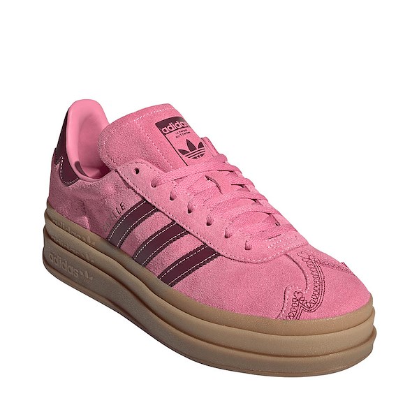 alternate view Womens adidas Gazelle Bold Athletic Shoe - Shadow Red / Pink Spark / Shadow RedALT5