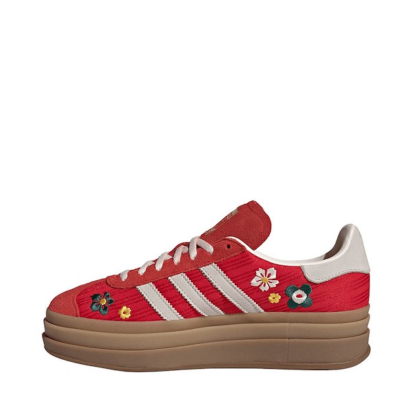 alternate view Womens adidas x Liberty London Gazelle Bold Athletic Shoe - Better Scarlet / Off White / EQT YellowALT1
