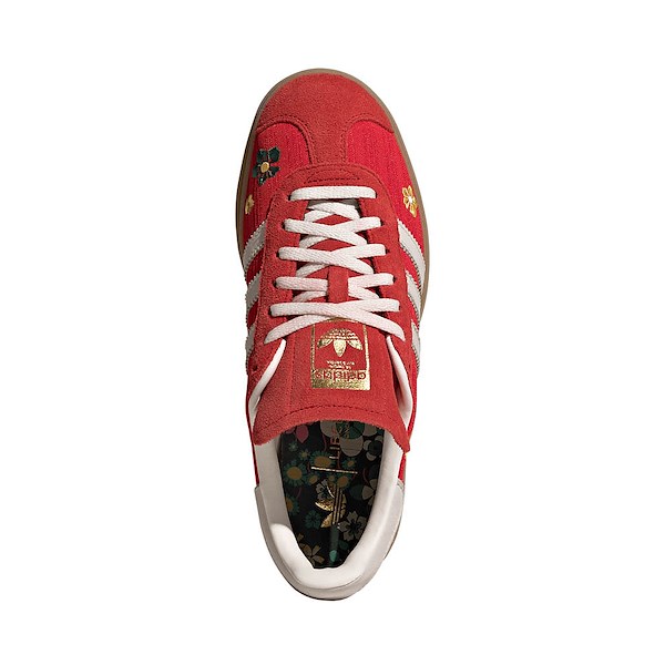alternate view Womens adidas x Liberty London Gazelle Bold Athletic Shoe - Better Scarlet / Off White / EQT YellowALT2