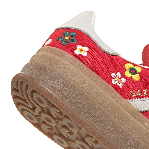 alternate view Womens adidas x Liberty London Gazelle Bold Athletic Shoe - Better Scarlet / Off White / EQT YellowALT4B