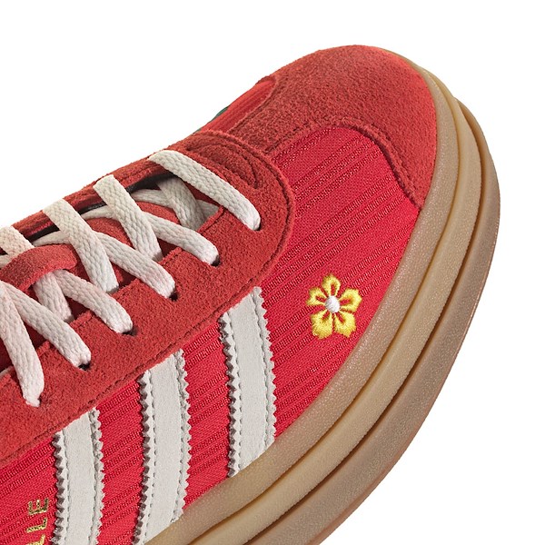 alternate view Womens adidas x Liberty London Gazelle Bold Athletic Shoe - Better Scarlet / Off White / EQT YellowALT5B
