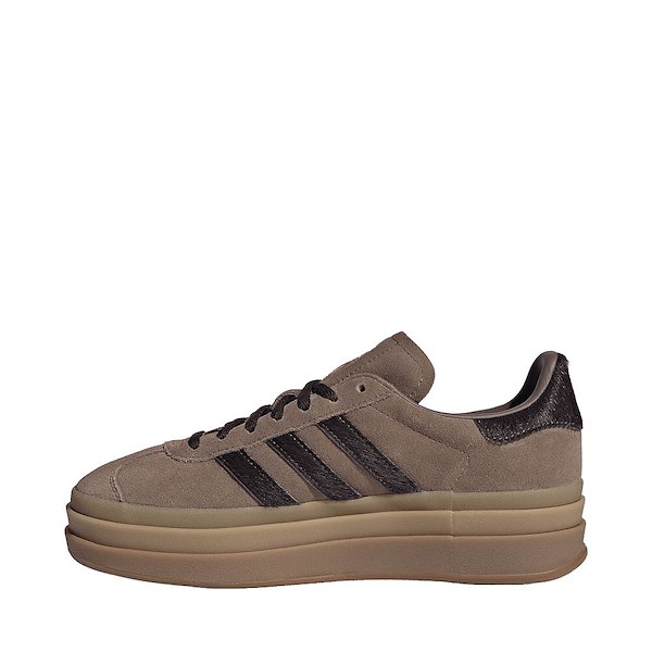 alternate view Womens adidas Gazelle Bold Athletic Shoe - Earth Strata / Aurora Coffee / Gold MetallicALT1