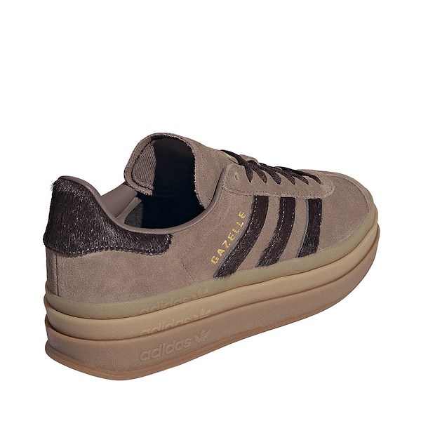 alternate view Womens adidas Gazelle Bold Athletic Shoe - Earth Strata / Aurora Coffee / Gold MetallicALT4