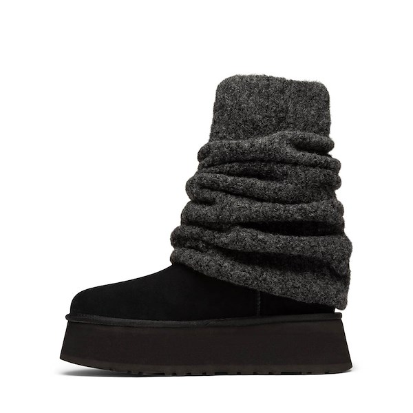alternate view Womens UGG&reg; Classic Mini Dipper Legwarmer Boot - BlackALT1D