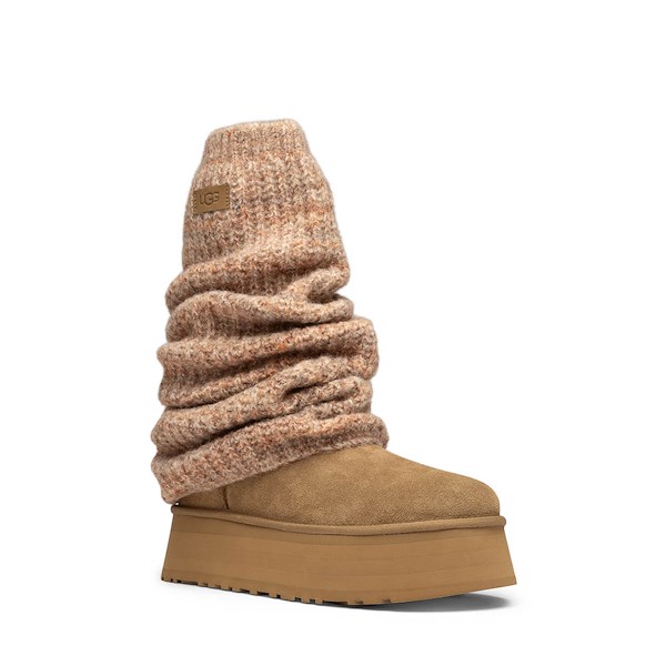 alternate view Womens UGG&reg; Classic Mini Dipper Legwarmer Boot - Light BronzeALT5