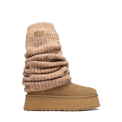 Main view of Womens UGG&reg; Classic Mini Dipper Legwarmer Boot - Light Bronze