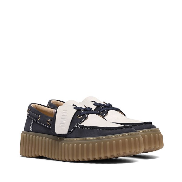alternate view Womens Clarks Torhill Boat Shoe - NavyALT5